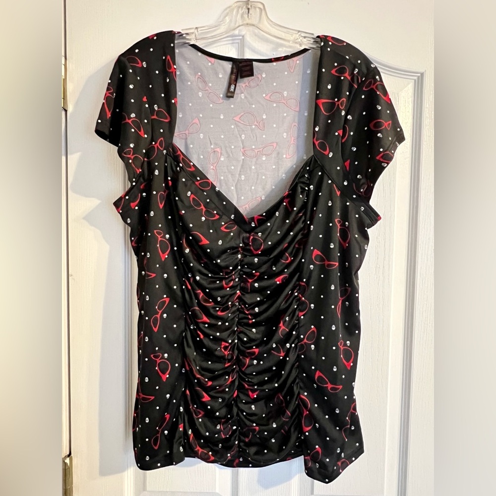 Torrid Retro Chic 50s Sunglasses Rockabilly Top - 3